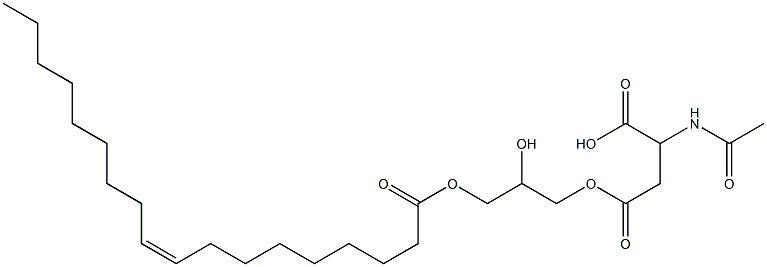 2-アセチルアミノ-3-[2-ヒドロキシ-3-[(Z)-9-オクタデセノイルオキシ]プロポキシカルボニル]プロピオン酸 化学構造式