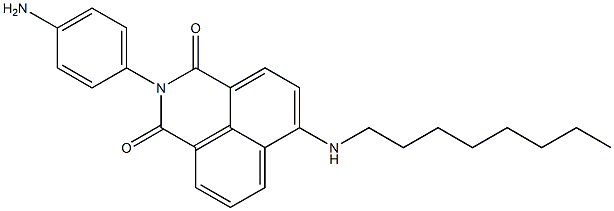 6-(オクチルアミノ)-2-[4-アミノフェニル]-2H-ベンゾ[de]イソキノリン-1,3-ジオン 化学構造式