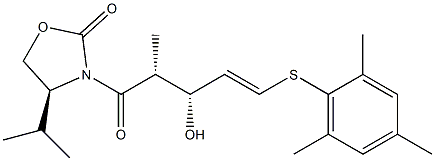(4S)-4-Isopropyl-3-[(2R,3R)-3-hydroxy-2-methyl-5-(2,4,6-trimethylphenylthio)-4-pentenoyl]oxazolidin-2-one