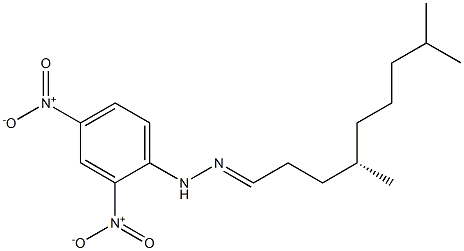 [S,(+)]-4,8-ジメチルノナナール2,4-ジニトロフェニルヒドラゾン 化学構造式