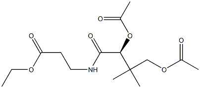 (-)-3-[[(S)-2,4-ジ(アセチルオキシ)-3,3-ジメチル-1-オキソブチル]アミノ]プロパン酸エチル 化学構造式