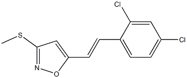 5-[(E)-2-[2,4-ジクロロフェニル]ビニル]-3-(メチルチオ)イソオキサゾール 化学構造式