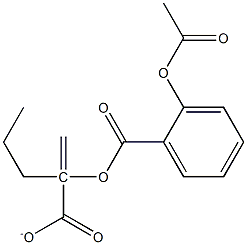2-[(2-アセトキシベンゾイル)オキシ]エチルメタクリラート 化学構造式