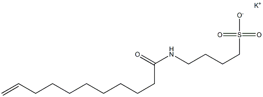 4-(10-ウンデセノイルアミノ)-1-ブタンスルホン酸カリウム 化学構造式