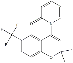 6-(Trifluoromethyl)-4-(2-oxo-1,2-dihydropyridine-1-yl)-2,2-dimethyl-2H-1-benzopyran