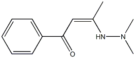 (Z)-3-(2,2-ジメチルヒドラジノ)-1-フェニル-2-ブテン-1-オン 化学構造式