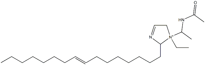 1-[1-(アセチルアミノ)エチル]-1-エチル-2-(8-ヘキサデセニル)-3-イミダゾリン-1-イウム 化学構造式