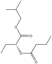 [R,(+)]-2-ブチリルオキシ酪酸イソブチル 化学構造式