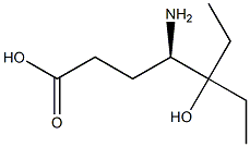 [R,(-)]-4-アミノ-5-エチル-5-ヒドロキシヘプタン酸 化学構造式