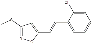 5-[(E)-2-[2-Chlorophenyl]vinyl]-3-(methylthio)isoxazole Structure