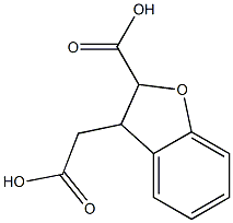 2-カルボキシ-2,3-ジヒドロベンゾフラン-3-酢酸 化学構造式