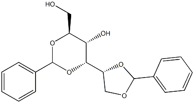 1-O,2-O:3-O,5-O-ジベンジリデン-L-グルシトール 化学構造式