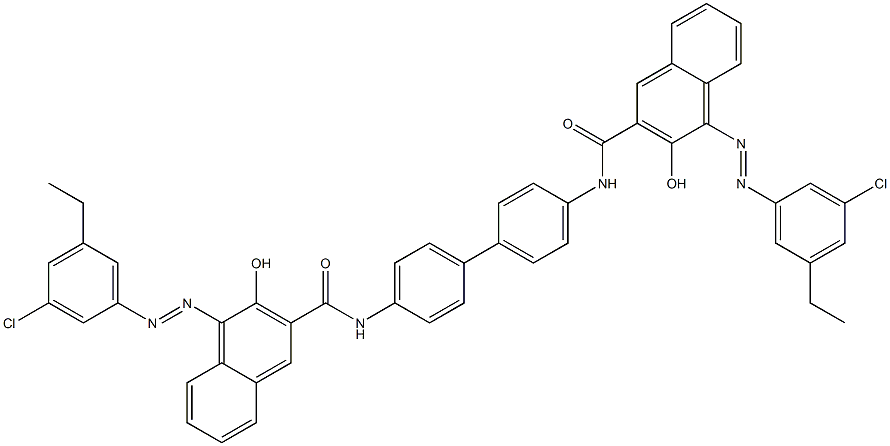 4,4'-Bis[1-[(3-chloro-5-ethylphenyl)azo]-2-hydroxy-3-naphthoylamino]biphenyl