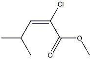 (E)-2-クロロ-4-メチル-2-ペンテン酸メチル 化学構造式