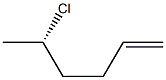 [S,(+)]-5-クロロ-1-ヘキセン 化学構造式