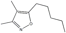 5-ペンチル-3,4-ジメチルイソオキサゾール 化学構造式