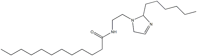 1-(2-ラウロイルアミノエチル)-2-ヘキシル-3-イミダゾリン 化学構造式
