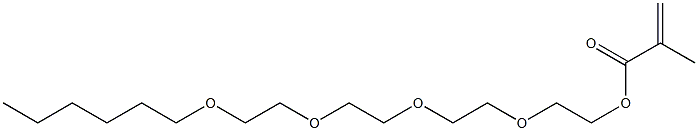 メタクリル酸(3,6,9,12-テトラオキサオクタデカン-1-イル) 化学構造式