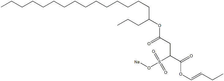 2-(Sodiosulfo)succinic acid 4-nonadecyl 1-(1-butenyl) ester Structure