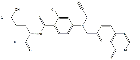 (2S)-2-[2-Chloro-4-[N-[(3,4-dihydro-2-methyl-4-oxoquinazolin)-6-ylmethyl]-N-(2-propynyl)amino]benzoylamino]glutaric acid