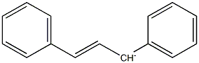 (2E)-1,3-ジフェニル-2-プロペン-1-イド 化学構造式