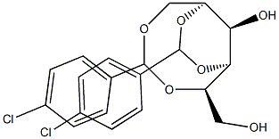1-O,5-O:2-O,4-O-Bis(4-chlorobenzylidene)-D-glucitol Struktur