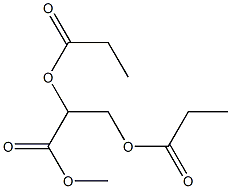(-)-2-O,3-O-ジプロピオニル-L-グリセリン酸メチル 化学構造式