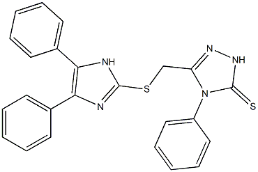 5-[[(4,5-Diphenyl-1H-imidazol-2-yl)thio]methyl]-4-phenyl-4H-1,2,4-triazole-3(2H)-thione