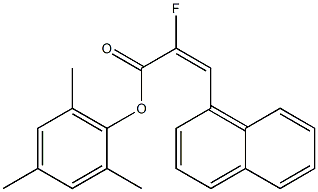 (E)-2-フルオロ-3-(1-ナフタレニル)アクリル酸2,4,6-トリメチルフェニル 化学構造式