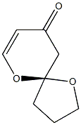 (S)-1,6-ジオキサスピロ[4.5]デカ-7-エン-9-オン 化学構造式
