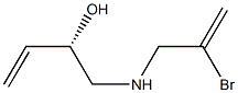 [S,(-)]-1-[(2-ブロモアリル)アミノ]-3-ブテン-2-オール 化学構造式