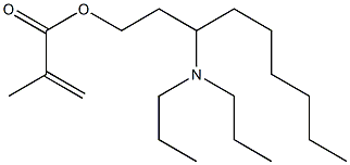 メタクリル酸3-(ジプロピルアミノ)ノニル 化学構造式