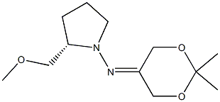 (2S)-N-(2,2-ジメチル-1,3-ジオキサン-5-イリデン)-2α-(メトキシメチル)-1-ピロリジンアミン 化学構造式