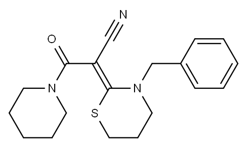 2-[(Piperidinocarbonyl)(cyano)methylene]-3-benzyl-3,4,5,6-tetrahydro-2H-1,3-thiazine|