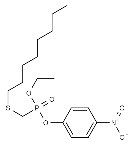 (Octylthiomethyl)phosphonic acid ethyl p-nitrophenyl ester