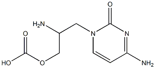 炭酸水素2-アミノ-3-[(4-アミノ-1,2-ジヒドロ-2-オキソピリミジン)-1-イル]プロピル 化学構造式