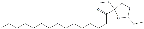2-ペンタデカノイル-2,5-ジメトキシテトラヒドロフラン 化学構造式