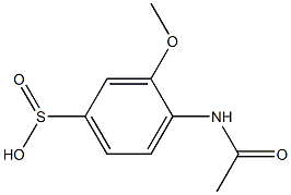 4-(アセチルアミノ)-3-メトキシベンゼンスルフィン酸 化学構造式