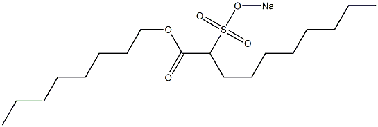 2-(Sodiosulfo)decanoic acid octyl ester