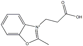 3-(2-カルボキシエチル)-2-メチルベンゾオキサゾリウム 化学構造式