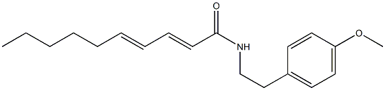 (2E,4E)-N-(4-メトキシフェネチル)-2,4-デカジエンアミド 化学構造式