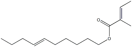 (E)-2-メチル-2-ブテン酸6-デセニル 化学構造式