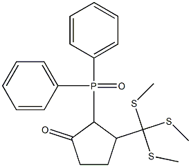 2-(Diphenylphosphinyl)-3-[tris(methylthio)methyl]cyclopentanone