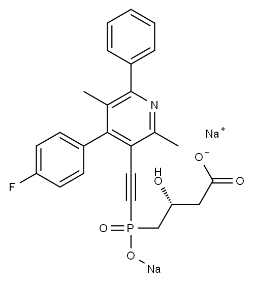 (3R)-4-[[[4-(4-Fluorophenyl)-2,5-dimethyl-6-phenyl-3-pyridinyl]ethynyl]sodiooxyphosphinyl]-3-hydroxybutyric acid sodium salt