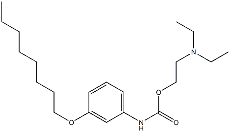 3-(オクチルオキシ)フェニルカルバミン酸2-(ジエチルアミノ)エチル 化学構造式