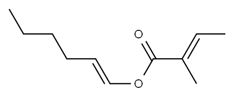 (2E)-2-Methyl-2-butenoic acid 1-hexenyl ester