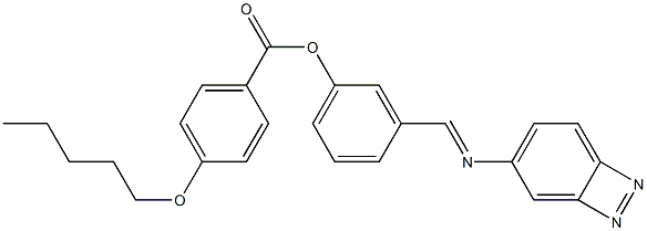 4-(ペンチルオキシ)安息香酸3-[(アゾベンゼン-4-イル)イミノメチル]フェニル 化学構造式