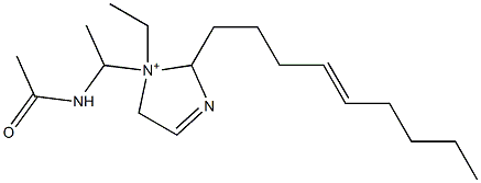 1-[1-(アセチルアミノ)エチル]-1-エチル-2-(4-ノネニル)-3-イミダゾリン-1-イウム 化学構造式