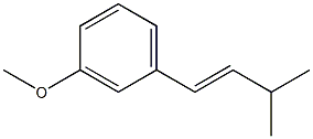 (E)-1-(3-メトキシフェニル)-3-メチル-1-ブテン 化学構造式