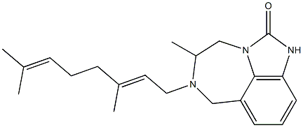 4,5,6,7-Tetrahydro-5-methyl-6-[(E)-3,7-dimethyl-2,6-octadienyl]imidazo[4,5,1-jk][1,4]benzodiazepin-2(1H)-one
